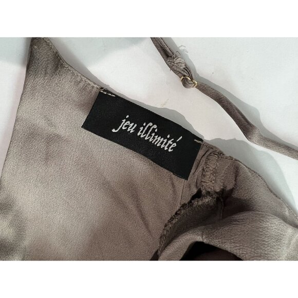 Jeu Illimite Slip Dress in Brown - Picture 5 of 5
